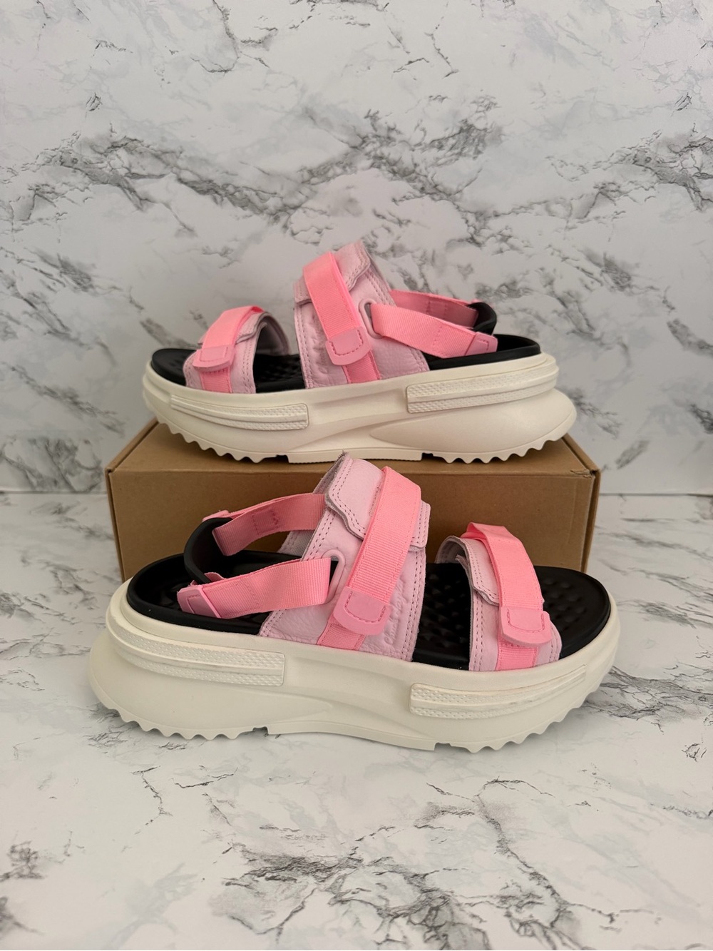 Converse Run Star Utility CX Sandals Shoes Pink Black A15095C Women's Size 7